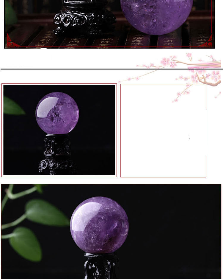Amethyst Crystal Ball - Hand Polished Natural Stone