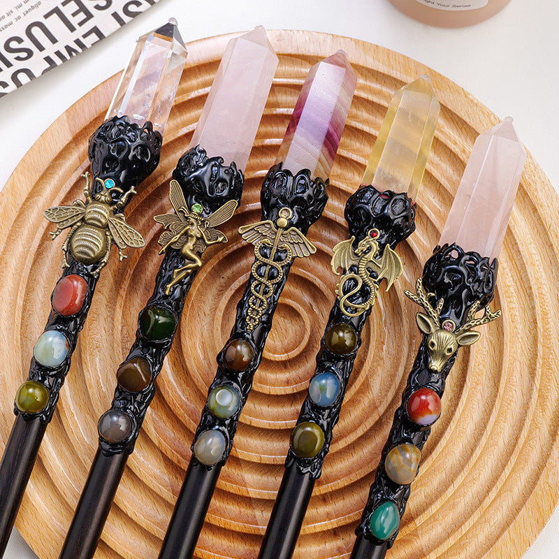 Natural Crystal Magic Wand Halloween Truncheon Cane - My Store