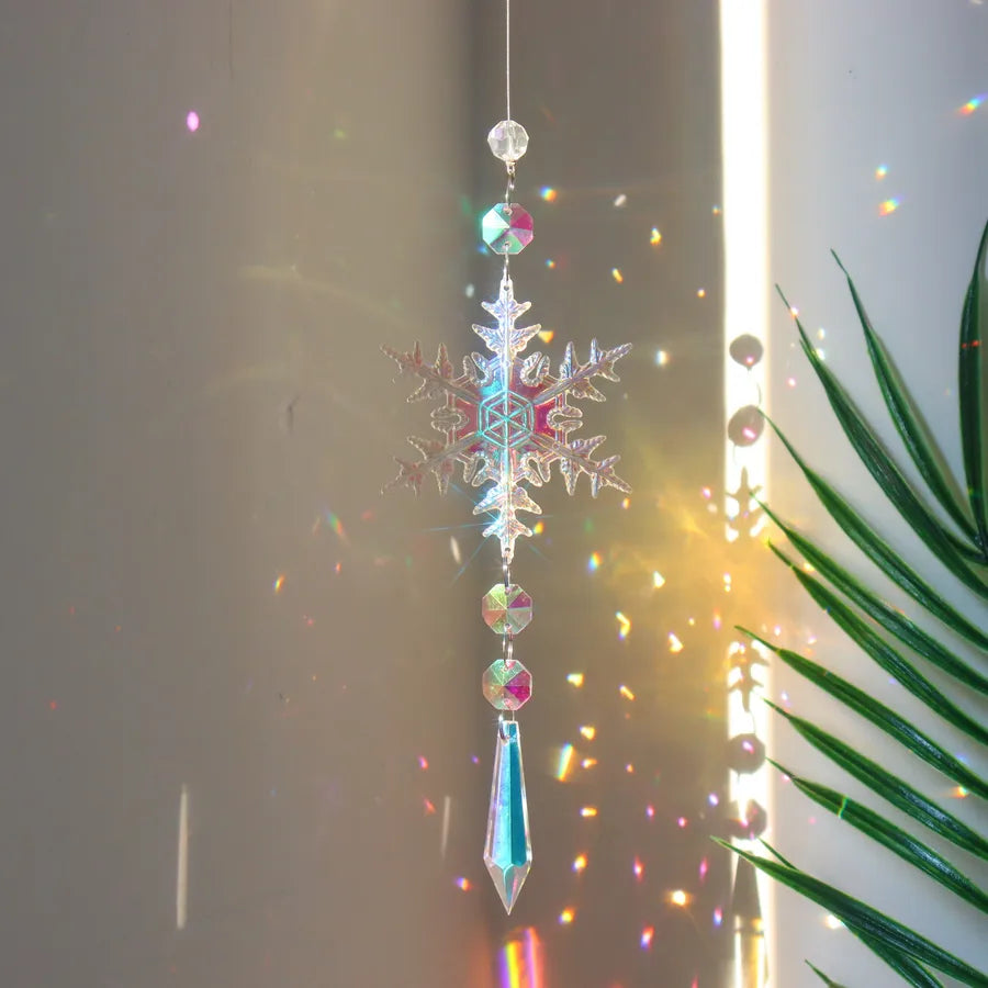 Colorful Snowflake Crystal Sun Catcher for Christmas - My Store