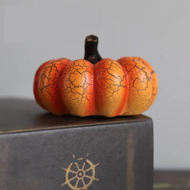 New Halloween Pumpkin Lantern Simulation Pumpkin LED Candle Lamp Resin Luminous Pumpkin - My Store
