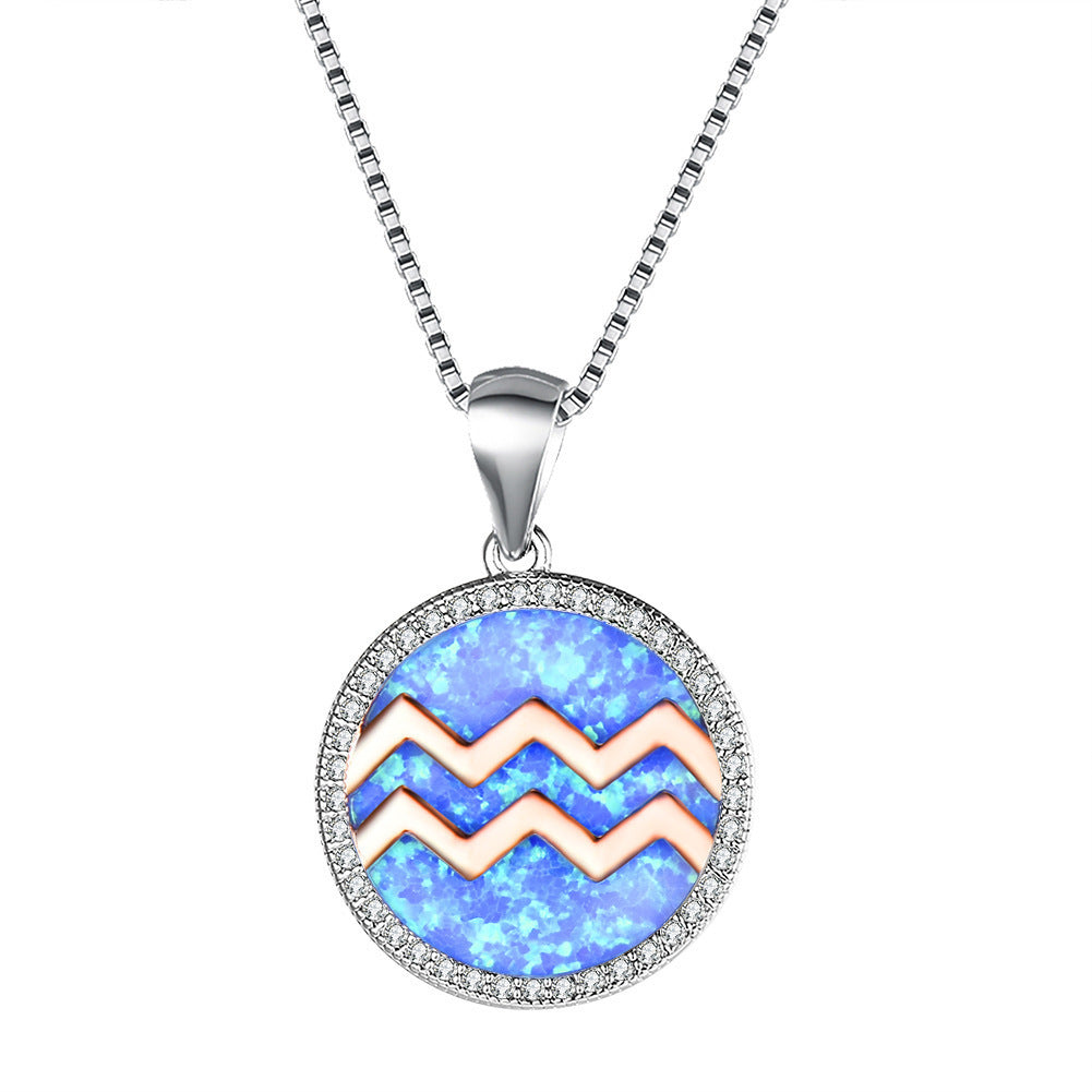 Fashion Simple Opal 12 Constellation Necklace - My Store