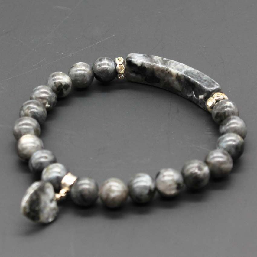 Love Heart Crystal Bracelet - Natural Amethyst Stone Jewelry