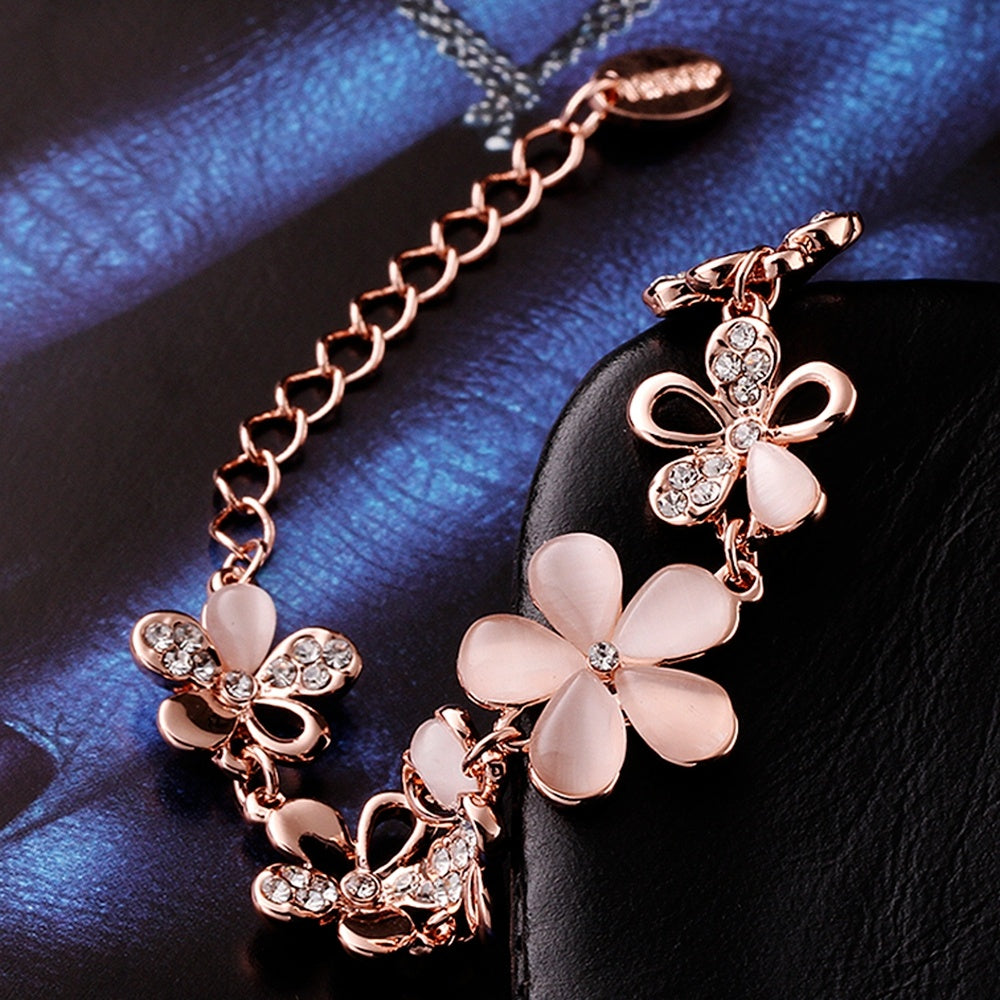 Sweet Opal Flower Bracelet - Korean Style Hypoallergenic Jewelry