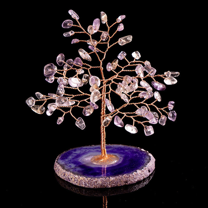 Crystal Fortune Tree Agate Handmade Crafts - My Store