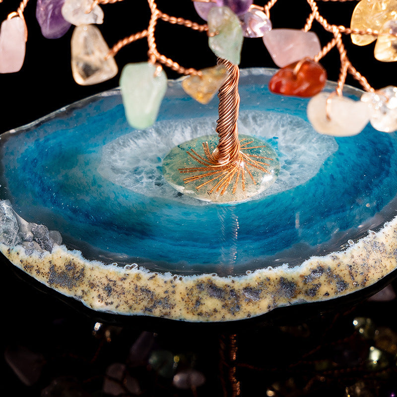 Crystal Fortune Tree Agate Handmade Crafts - My Store