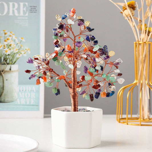 Crystal money tree feng shui decoration
Natural crystal wealth tree home decor
Feng shui prosperity tree with crystals
Money tree crystal ornament table display