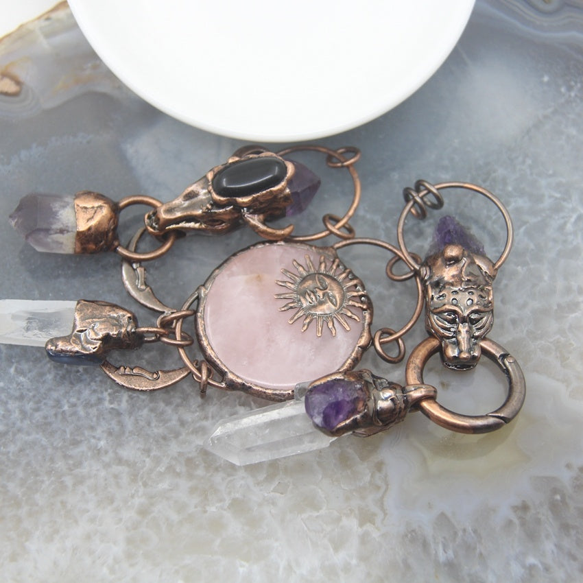 Pendant Wand Crystal Moon Necklace - My Store