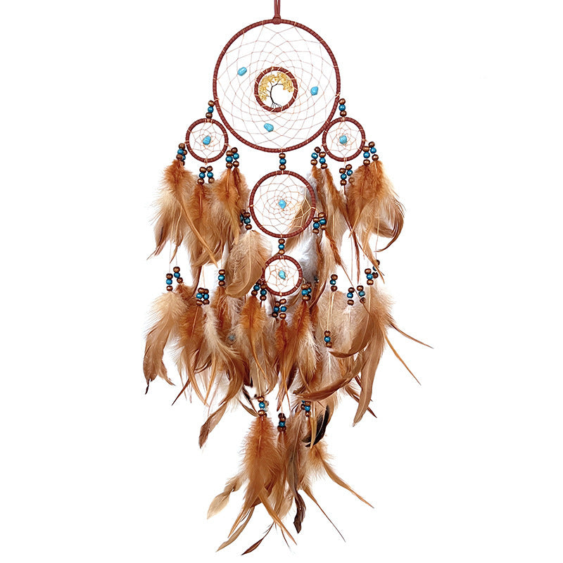 Crystal dreamcatcher wall art - traditional handcrafted home decoration