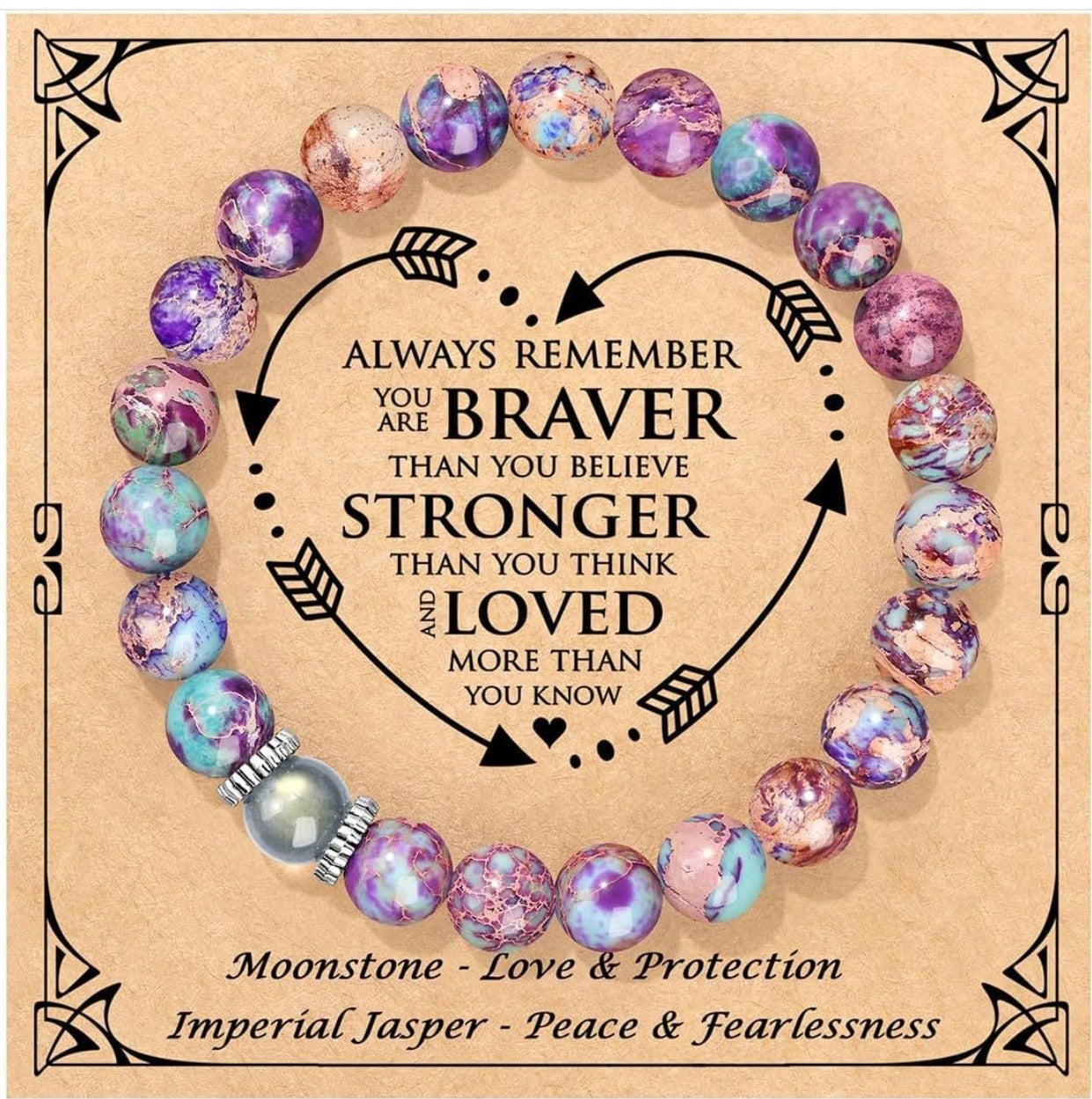 Zebra Stone Turquoise Obsidian Double Layer Bracelet Set