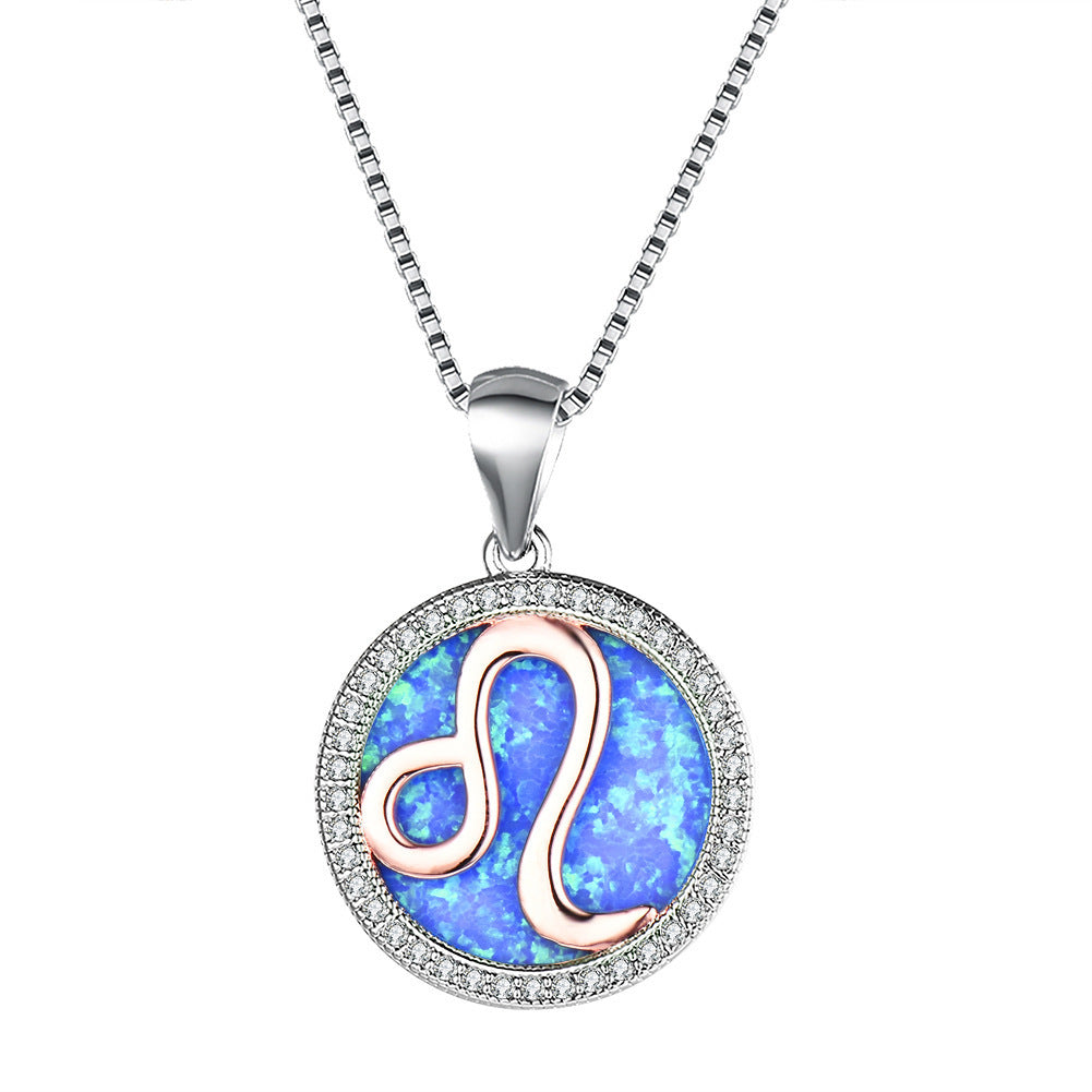 Fashion Simple Opal 12 Constellation Necklace - My Store