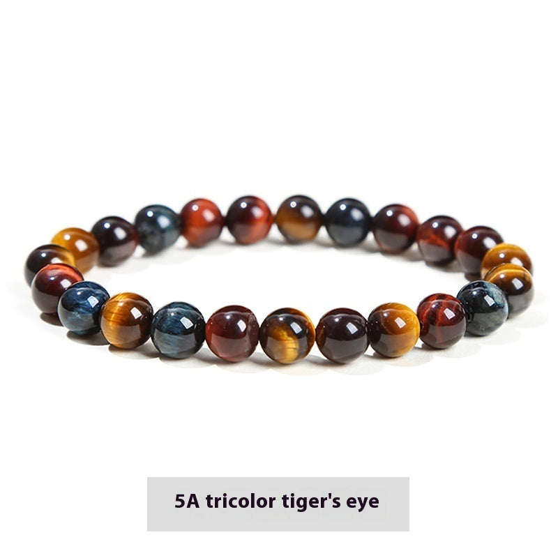 Natural Tiger Eye Agate Crystal Bracelet - Gemstone Jewelry
