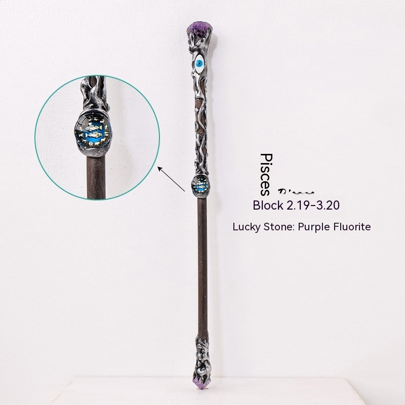Amethyst Rock Solid Wood Magic Wand - My Store