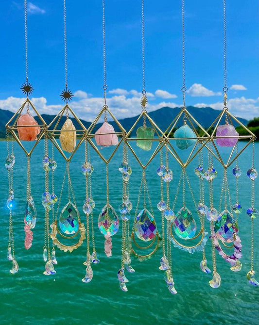 crystal prism sun catcher
rainbow window decoration
aurora optical crystal
hanging light catcher
rainbow maker prism
window sun catcher
prismatic light art
crystal rainbow decor
