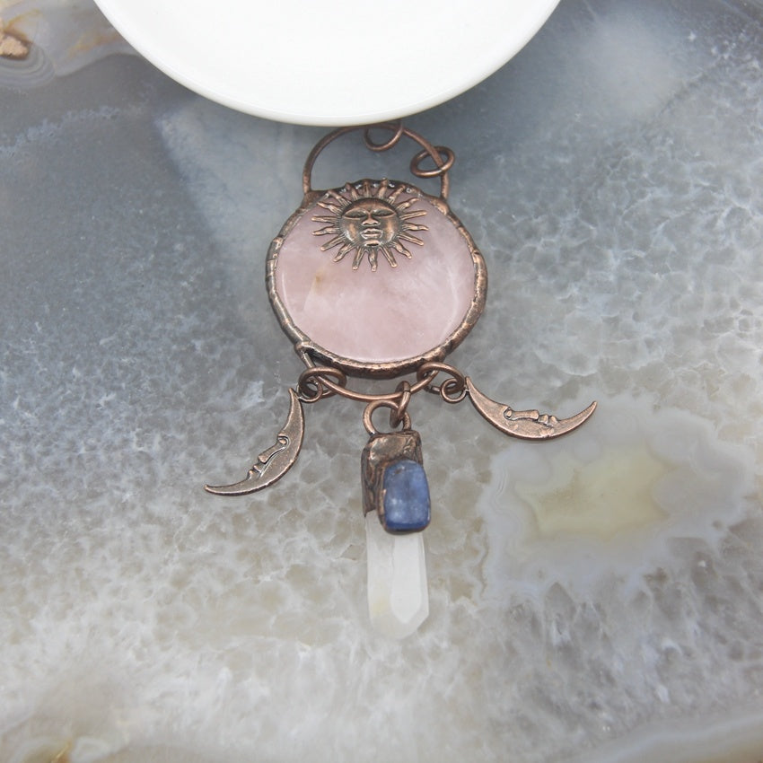 Pendant Wand Crystal Moon Necklace - My Store