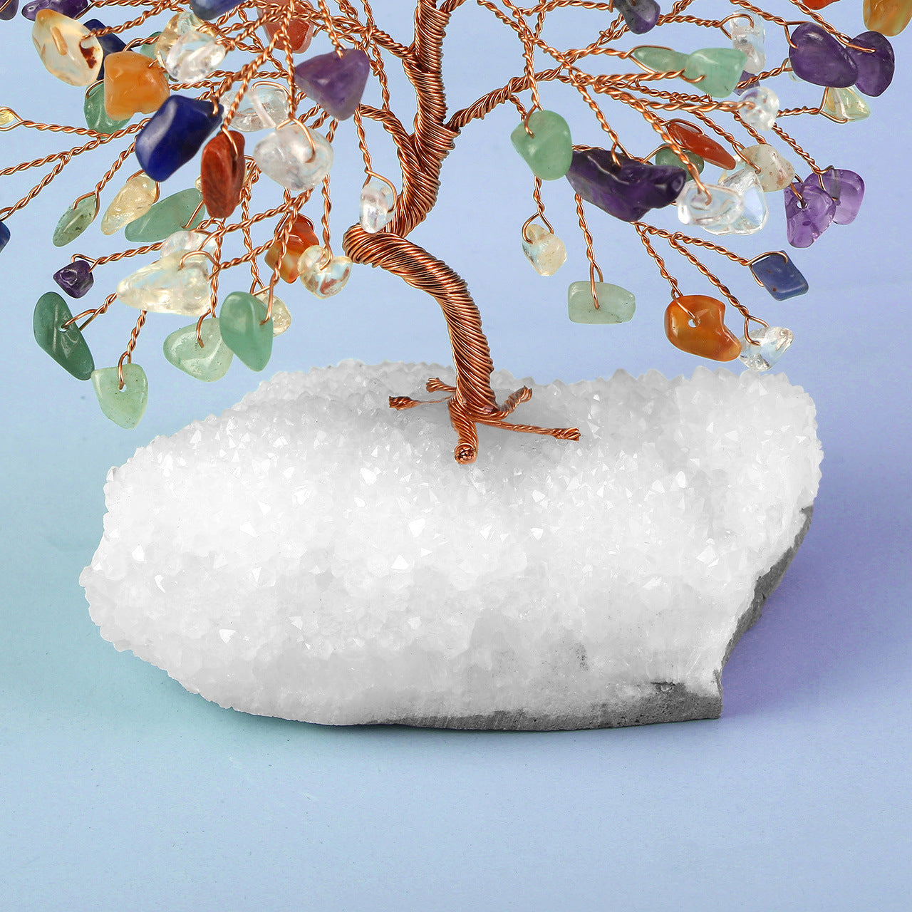 Trunk Bending White Crystal Tree Cluster Base Small Tree Ornaments Gravel Tree - My Store