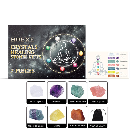 chakra crystal healing set gift box