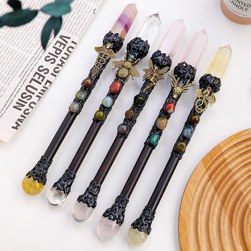 Natural Crystal Magic Wand Halloween Truncheon Cane - My Store