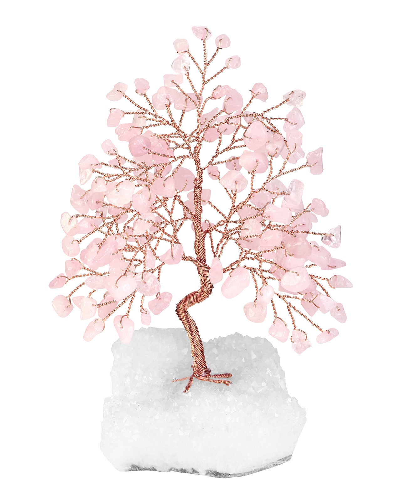 Trunk Bending White Crystal Tree Cluster Base Small Tree Ornaments Gravel Tree - My Store