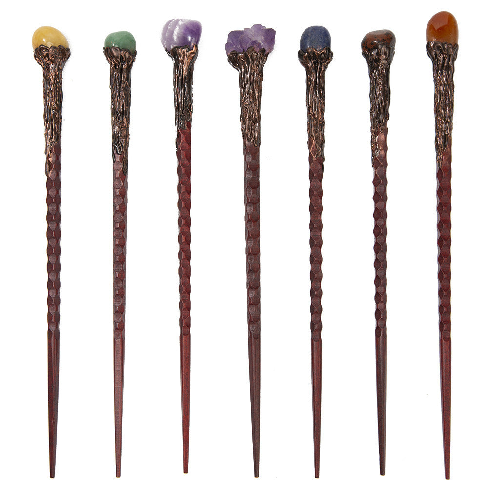 Retro Natural Crystal Stone Magic Truncheon Magic Wand - My Store