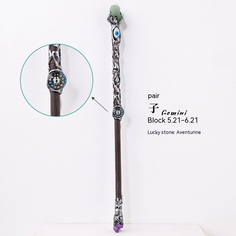 Amethyst Rock Solid Wood Magic Wand - My Store