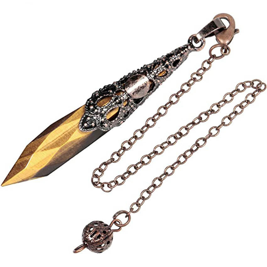 Premium clear quartz pendant with six-sided hexagonal column design