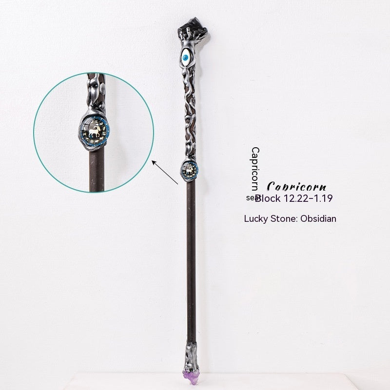 Amethyst Rock Solid Wood Magic Wand - My Store