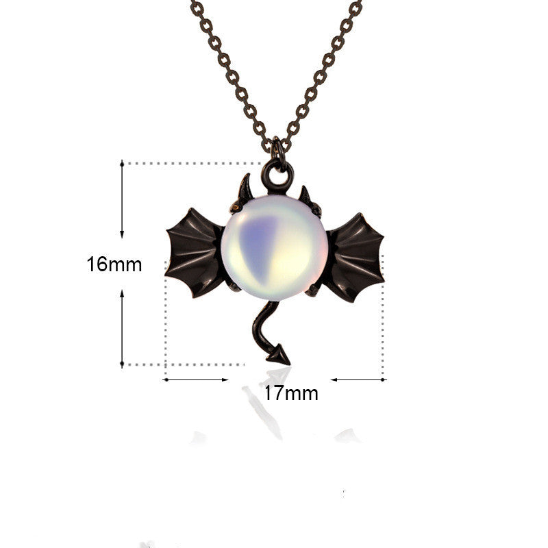 Sterling Silver Demon Necklace Halloween Jewelry - My Store