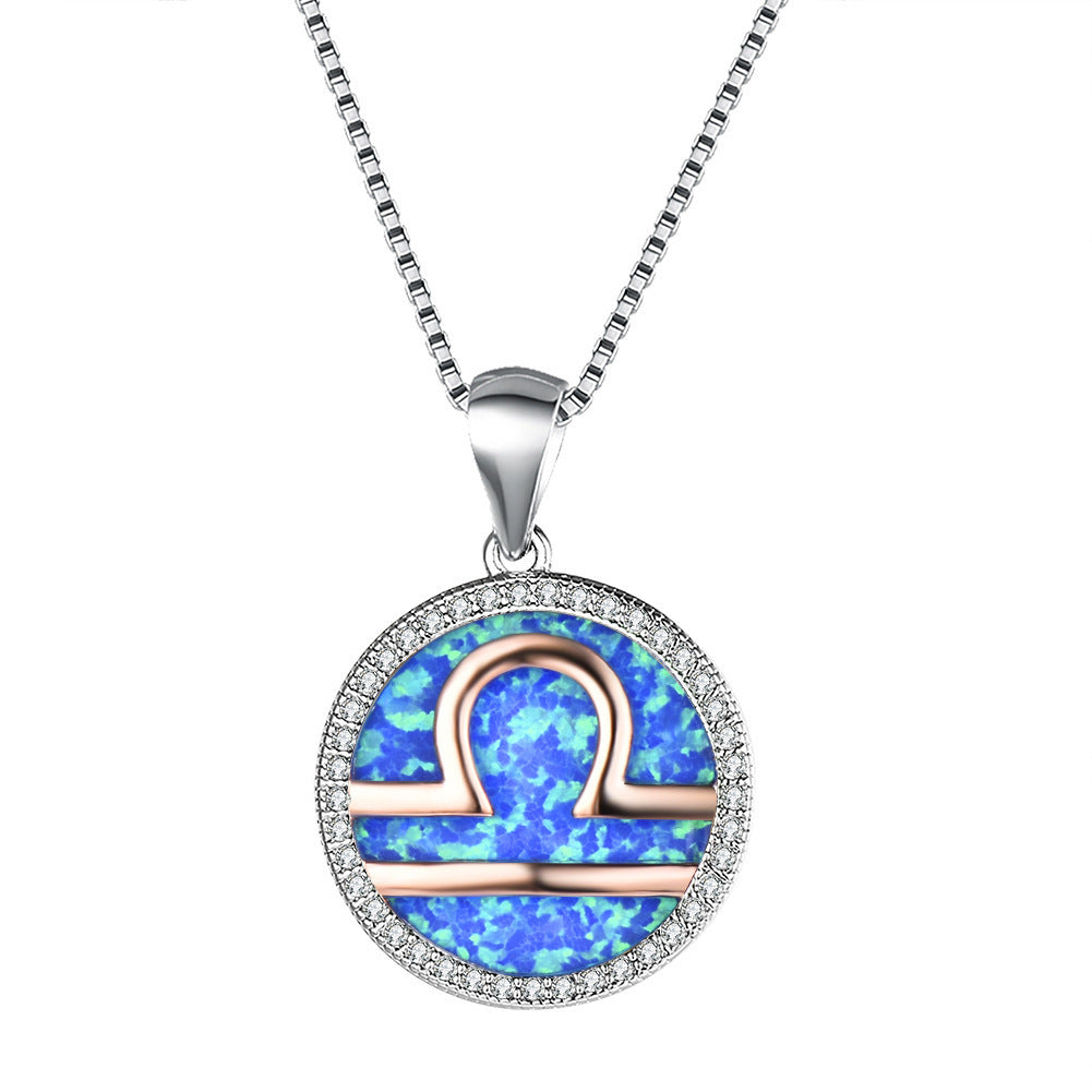 Fashion Simple Opal 12 Constellation Necklace - My Store