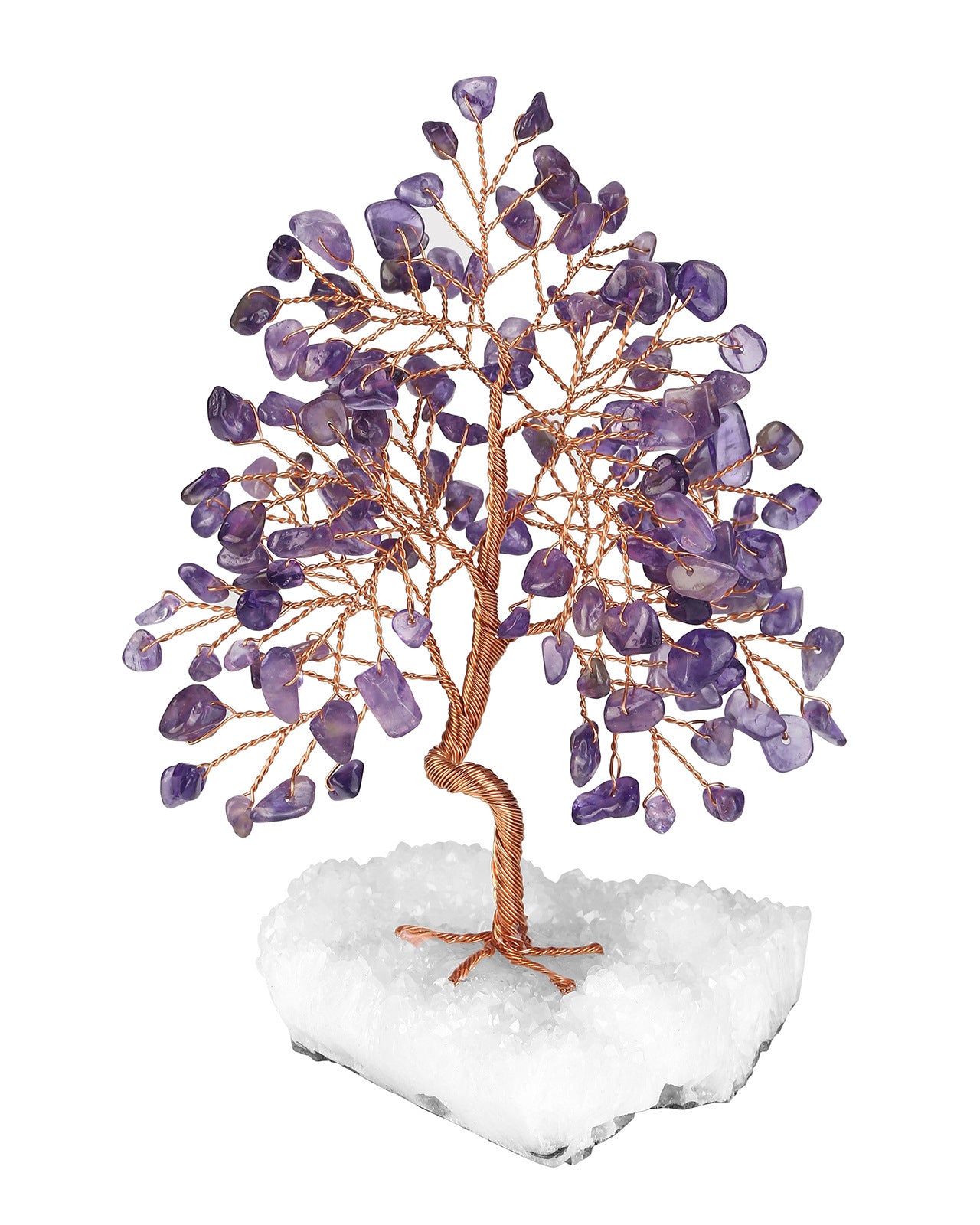 Trunk Bending White Crystal Tree Cluster Base Small Tree Ornaments Gravel Tree - My Store