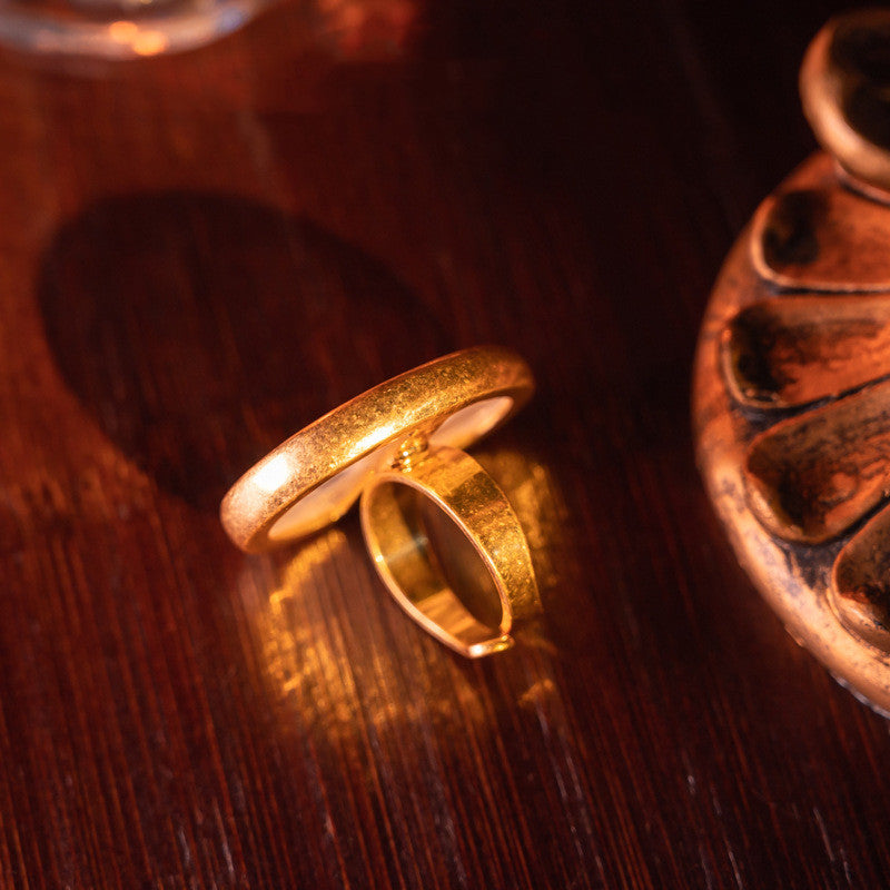 Crystal stone ring on hand - sophisticated style