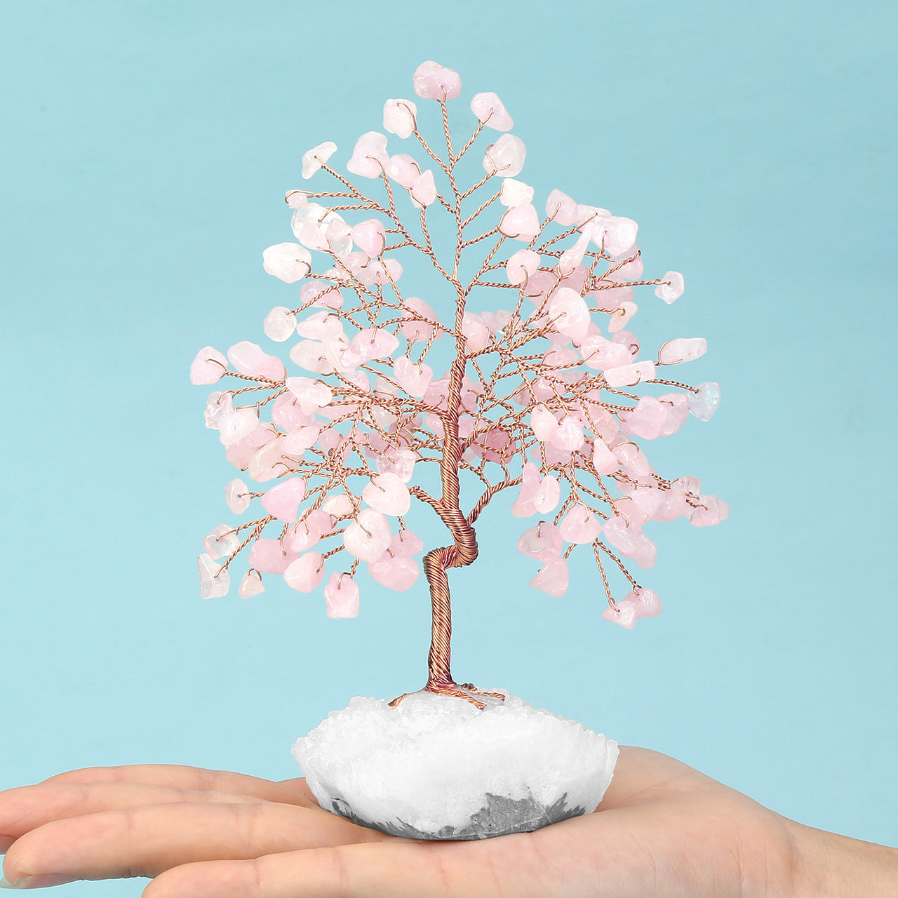 Trunk Bending White Crystal Tree Cluster Base Small Tree Ornaments Gravel Tree - My Store