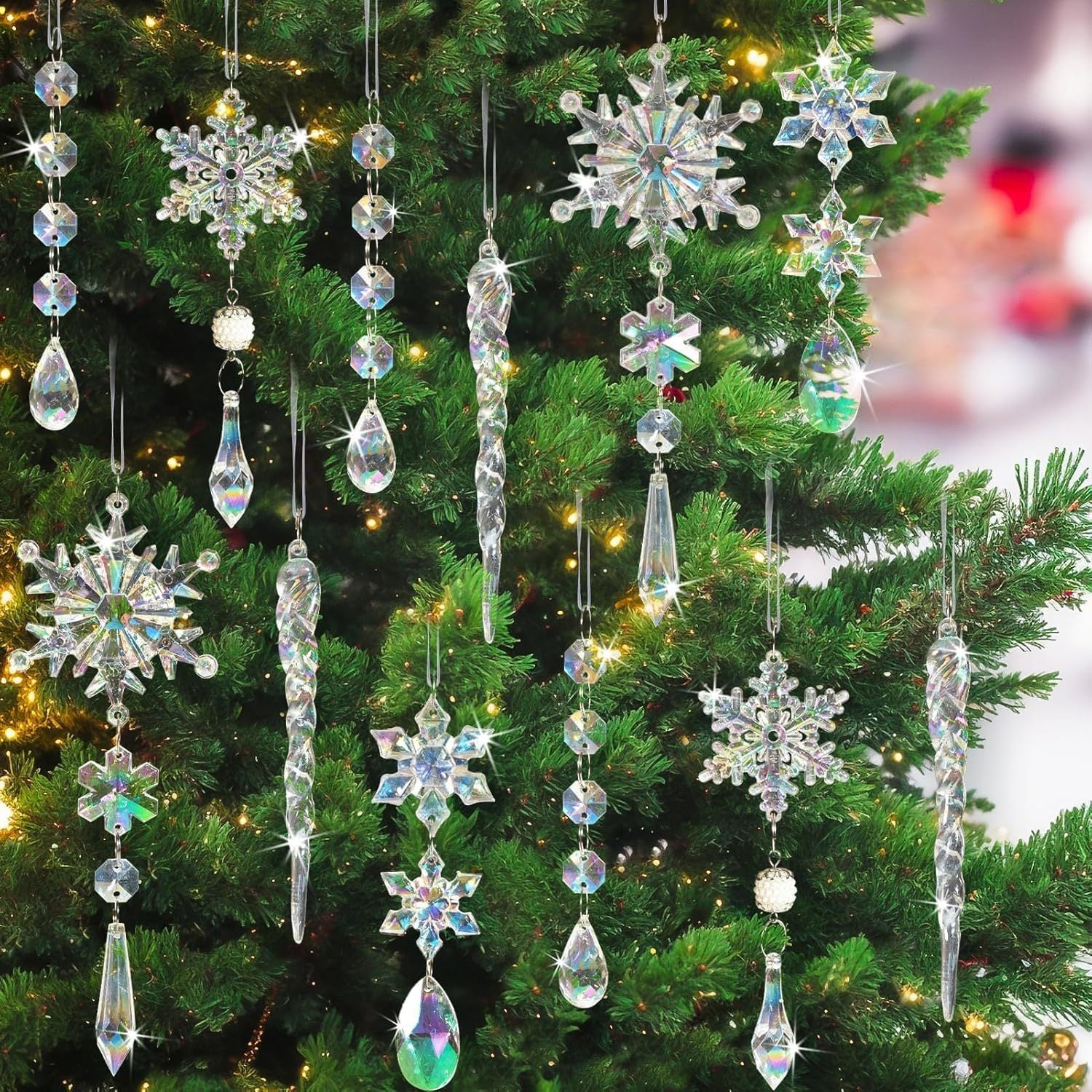 18-piece Christmas Tree Decorative Crystal Pendant - My Store