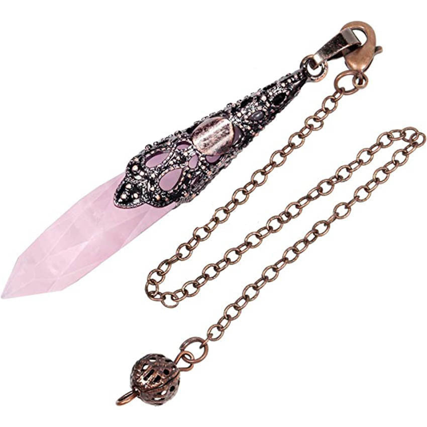 Master healer crystal pendant displaying sacred geometry hexagonal shape