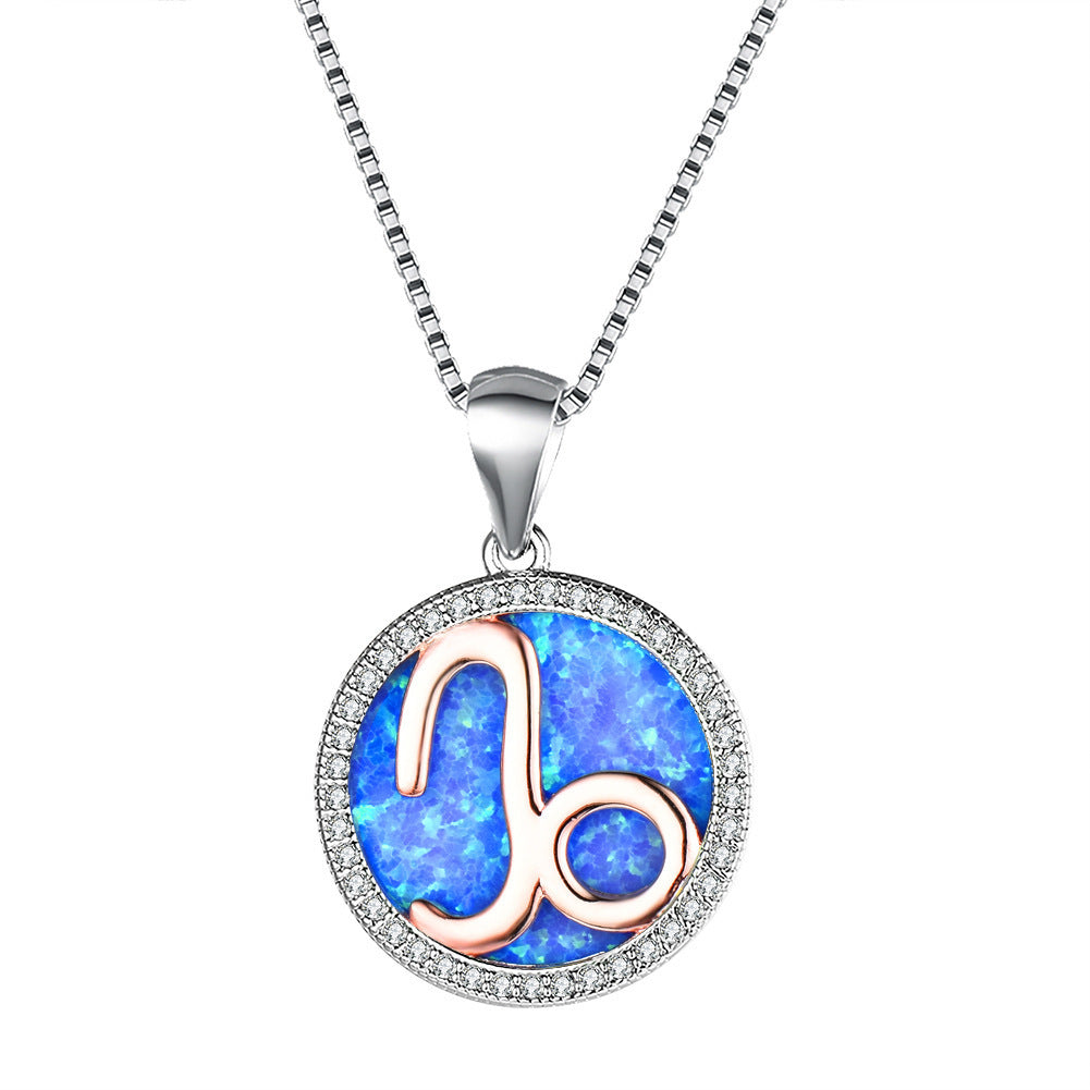 Fashion Simple Opal 12 Constellation Necklace - My Store