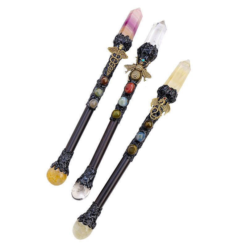 Natural Crystal Magic Wand Halloween Truncheon Cane - My Store