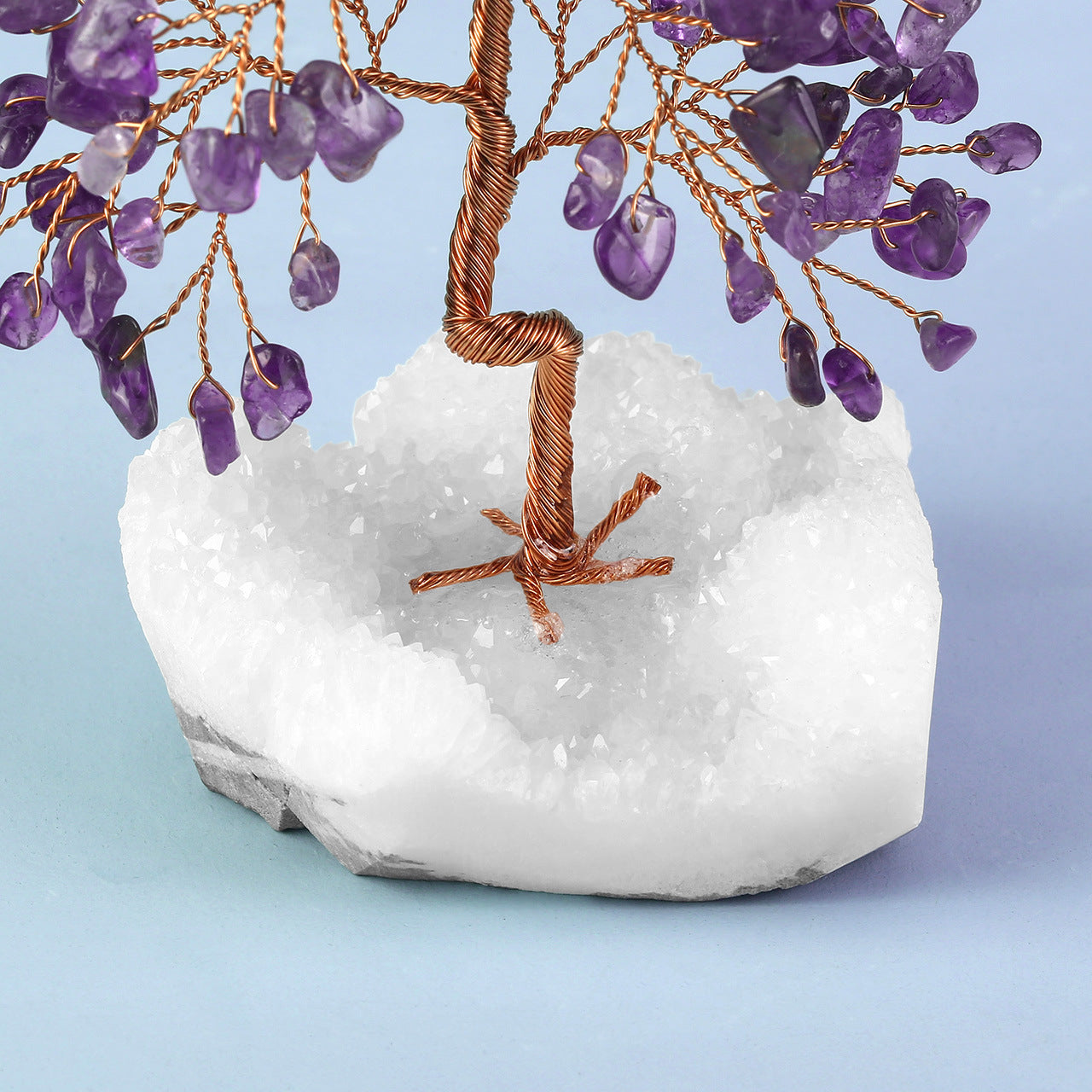 Trunk Bending White Crystal Tree Cluster Base Small Tree Ornaments Gravel Tree - My Store