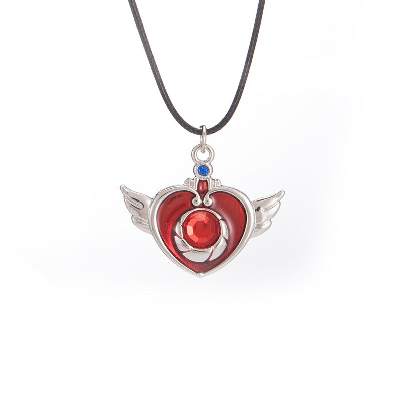 Blue crystal Heart of the Ocean necklace - adjustable chain