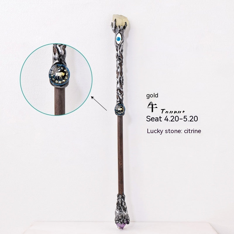 Amethyst Rock Solid Wood Magic Wand - My Store