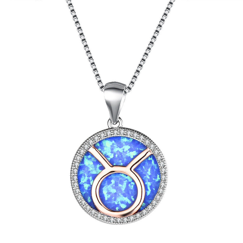 Fashion Simple Opal 12 Constellation Necklace - My Store