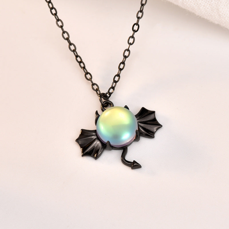 Sterling Silver Demon Necklace Halloween Jewelry - My Store