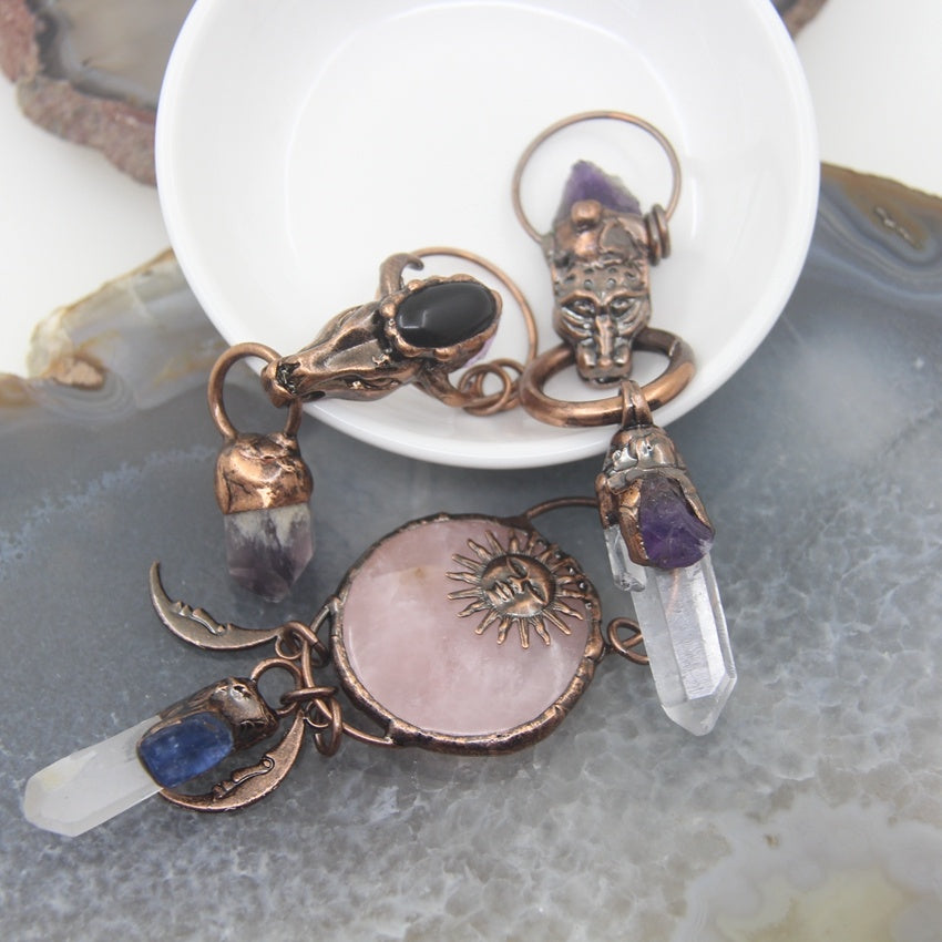 Pendant Wand Crystal Moon Necklace - My Store