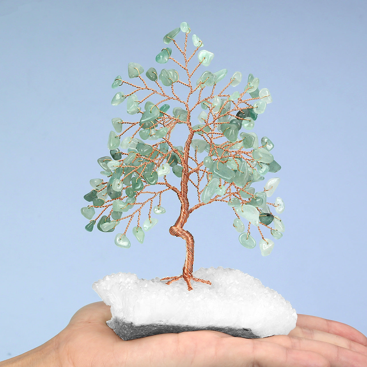 Trunk Bending White Crystal Tree Cluster Base Small Tree Ornaments Gravel Tree - My Store