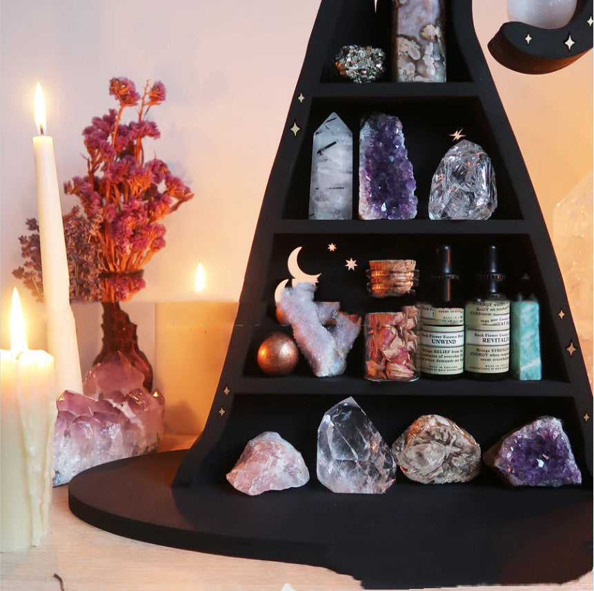 Mystical witch hat crystal holder alternative view
