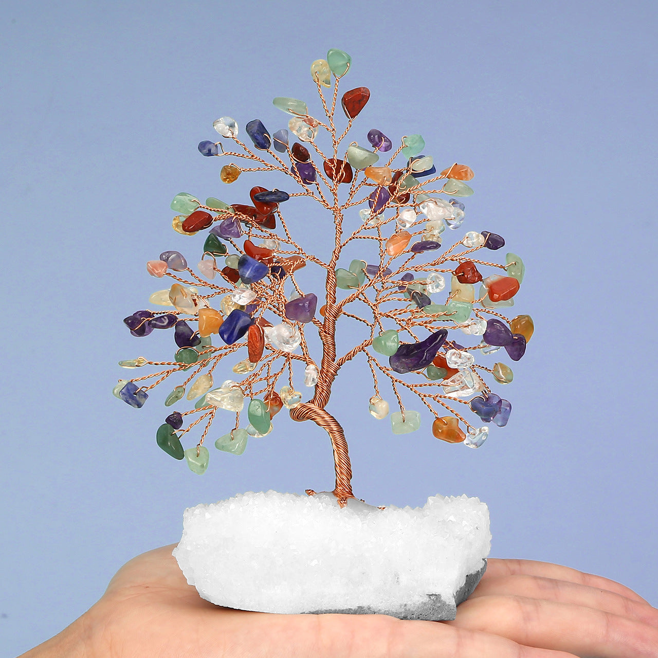 Trunk Bending White Crystal Tree Cluster Base Small Tree Ornaments Gravel Tree - My Store