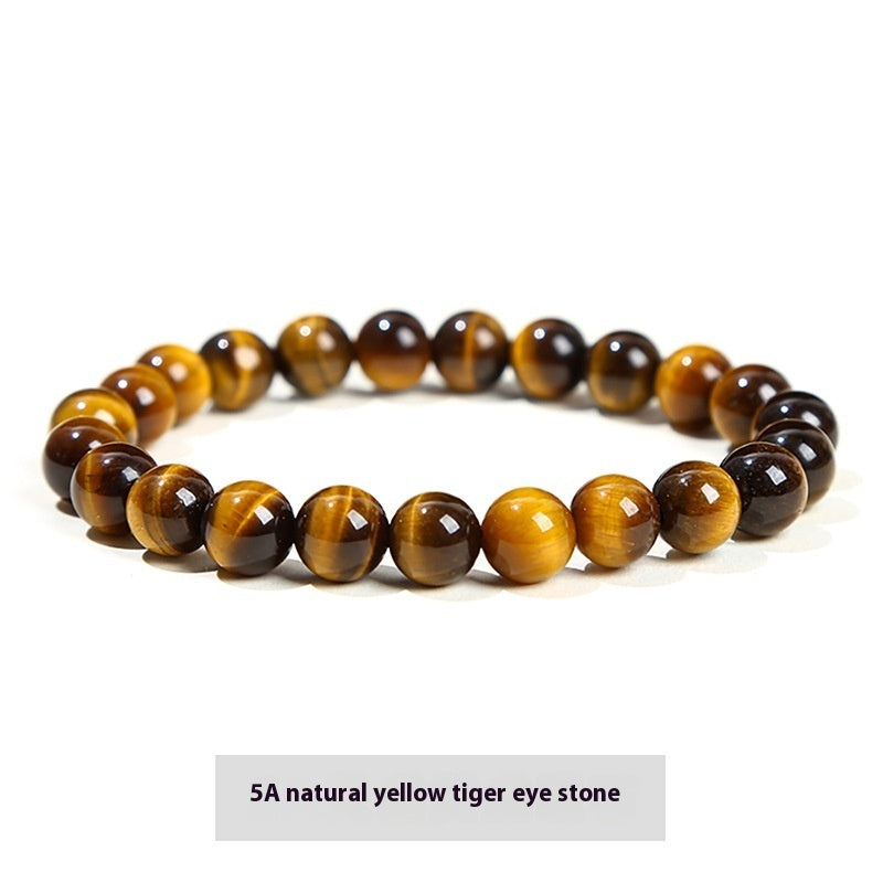 Natural Tiger Eye Agate Crystal Bracelet - Gemstone Jewelry