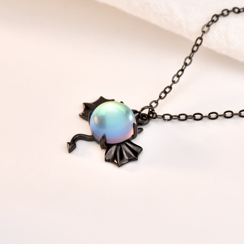 Sterling Silver Demon Necklace Halloween Jewelry - My Store