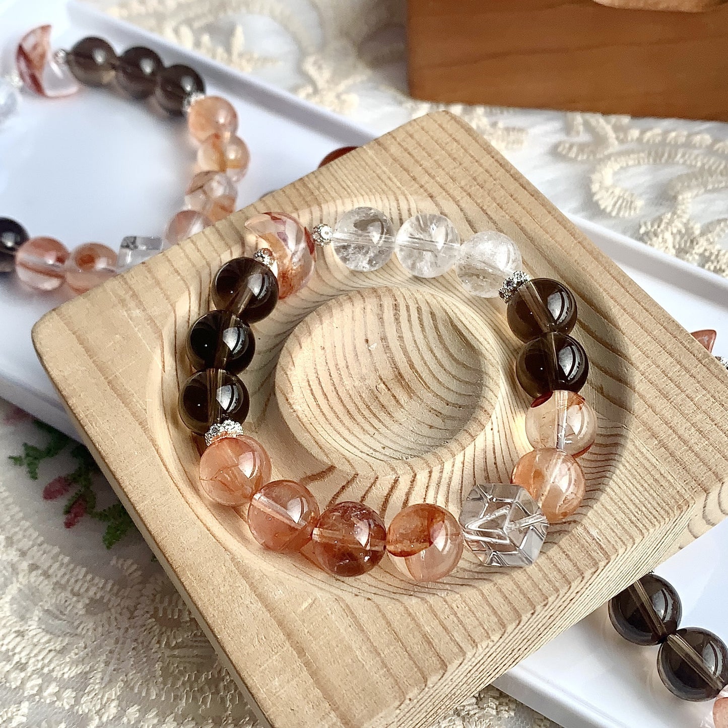 Natural White Crystal Bracelet - Handcrafted Jewelry for Women