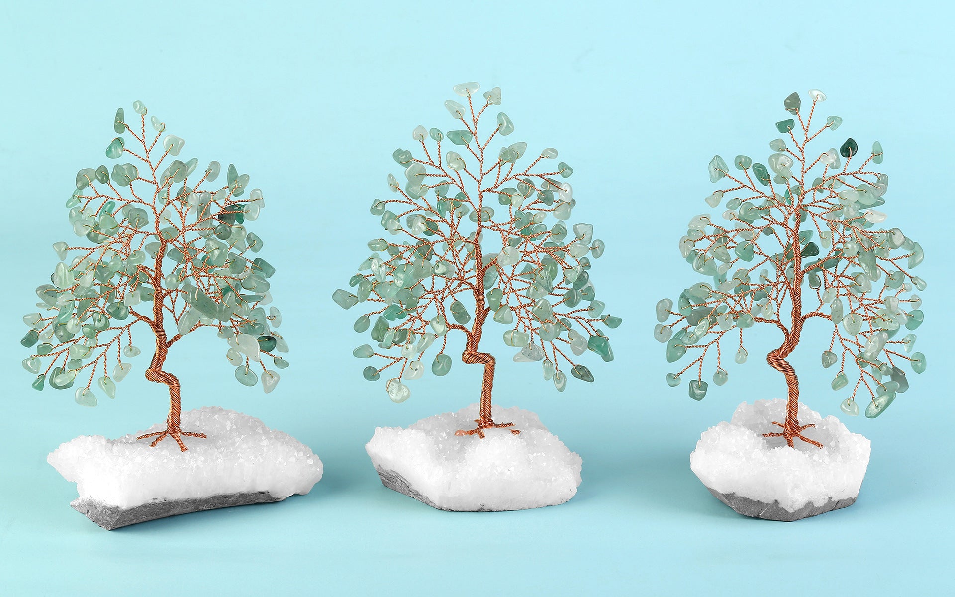 Trunk Bending White Crystal Tree Cluster Base Small Tree Ornaments Gravel Tree - My Store