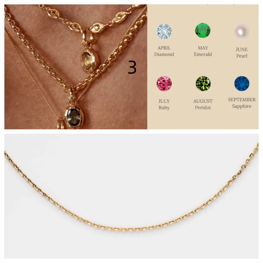 Twelve Birthday Stone Necklace for Women - My Store