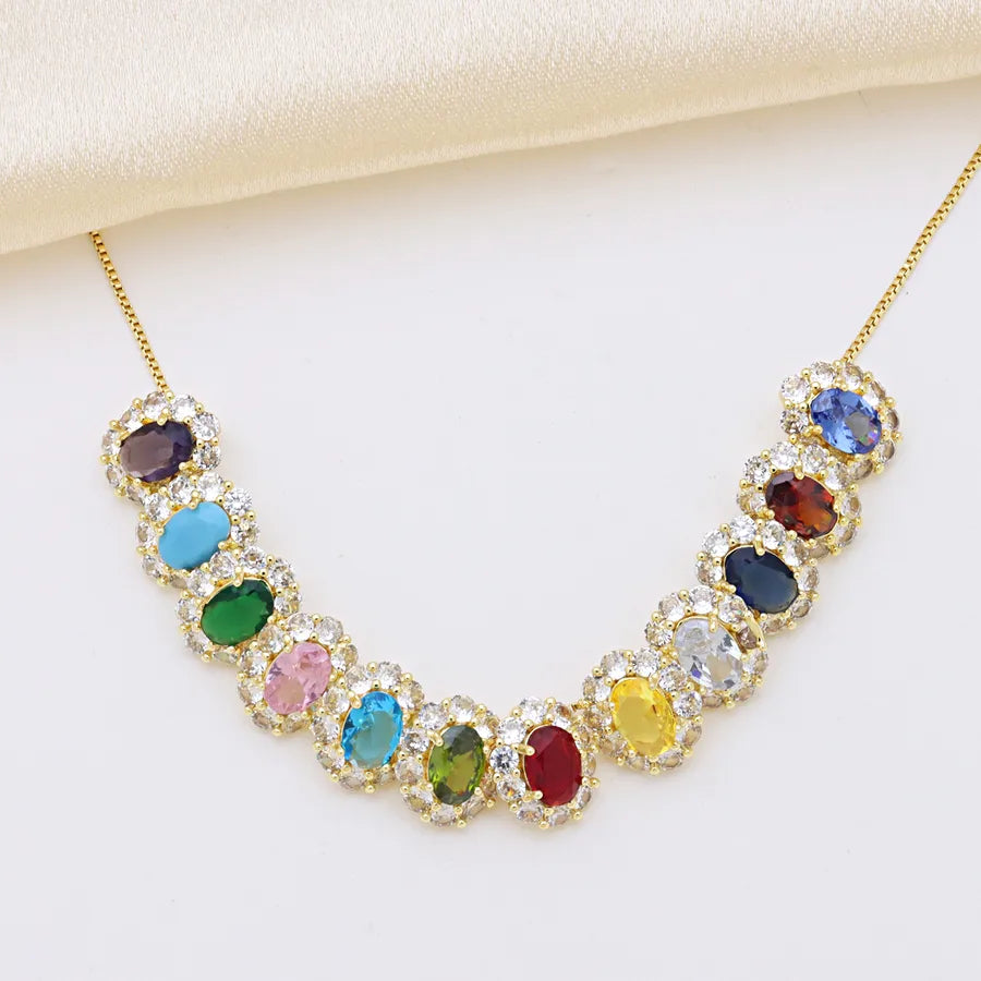 December Birthstone Valentine's Day Gift Personalized Fashion High-End Necklace Pendant 18K Color Retention Unisex Luxury Style - My Store